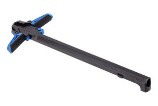 Tyrant CNC Nexgen AR-15 Charging Handle in Blue has a sleek, ergonomic design.